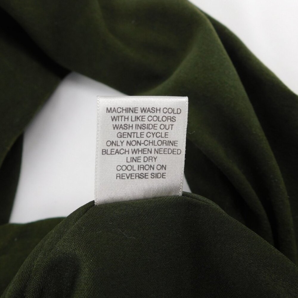 Christopher And Banks Women PXL Green Button Up Stretch Shirt Bird House Tree - Picture 10 of 10